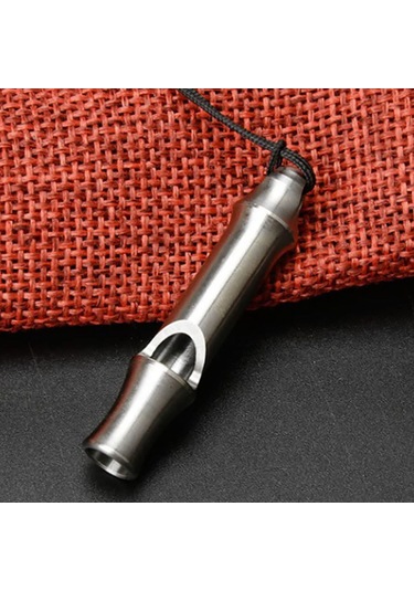 Geeksen Titanyum Düdük - 120db Yüksek Ses, Kamp Ve Spor İçin Taşınabilir Metal Düdük