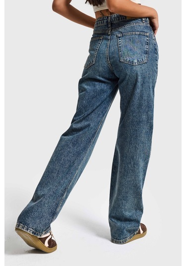Itsbasic Kadın Tint Kot Doris 4s6-65 Straight Fit Yüksek Bel %100 Koton Denim Jean