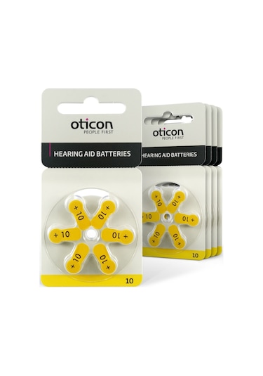 Oticon 10 Numara 1.45V İşitme Cihazı Pili 6 x 5'li