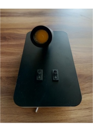 Noas YL85 0732 Siyah Kasa Ronda Led Dekoratif Aplik 3+7W 3200K Gün Işığı Siyah