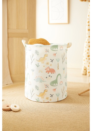 Home Wave Çocuk Odası Dinozor Desenli Oyuncak Sepeti 33 x 40 cm