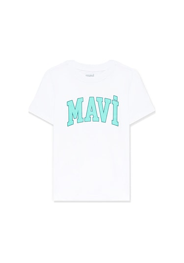 Mavi - Mavi Logo Baskılı Beyaz Tişört 7610109-620 Beyaz