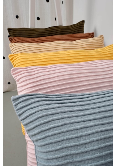 Peraluna Free Pıllow %100 Organik Pamuk Triko Yastık Kılıfı 60x40 Cm Açık Mavi - Açık Mavi