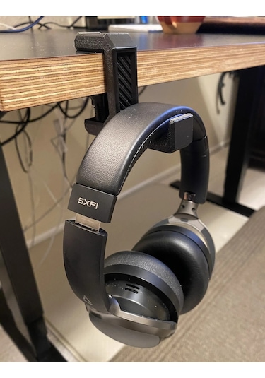 Şık Masa Kenarı Asılabilir Kulaklık Standı - Kulaklık Tutucu Masa Askılığı Masa Kenarı Askılığı