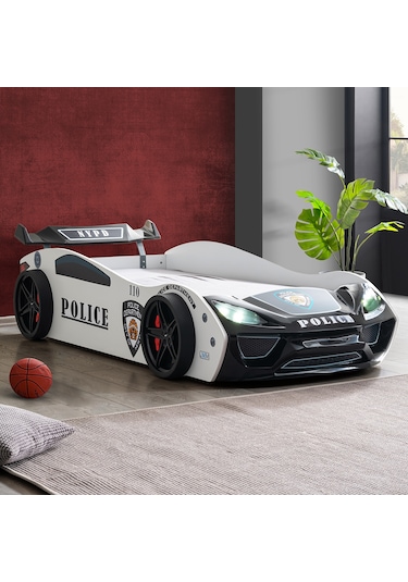 Police Rüzgarlıklı Arabalı Yatak Antrasit