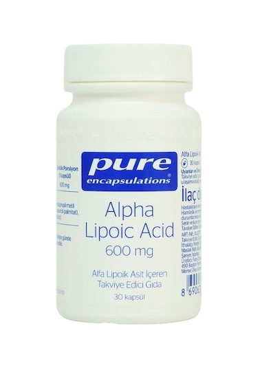 Pure Alpha Lipoic Acid 600 Mg 30 Kapsül