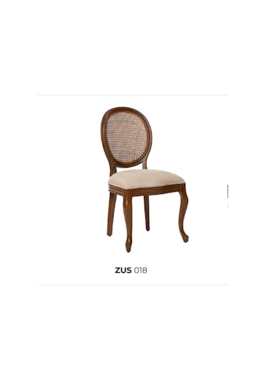 Bengimobilya Sandalye Zus018 Madalyon Hasır Model Kayın Torna Ayak Parlak Ce