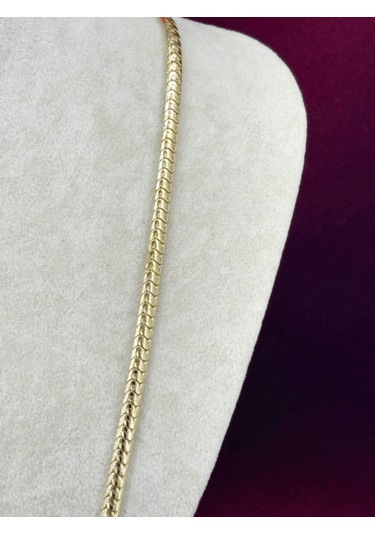 14 K Renginde Balık Sırtı Gold Zincir Kolye Gold