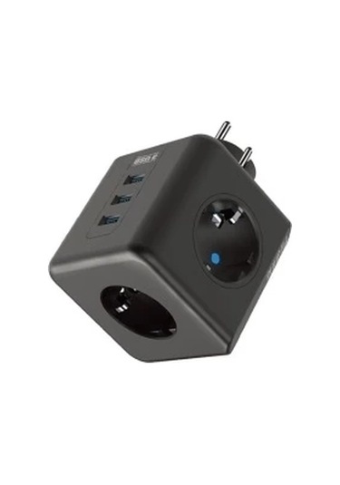 Termal Akım Korumalı Isıya Dayanıklı 3 Lü Duvar Tipi Priz 3x Usb 1x Type-c Belirtilmemiş