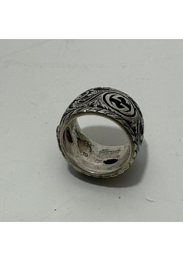 Gucci Kaplan Motifli 925 Ayar Gümüş Yüzük 16,9 Gram