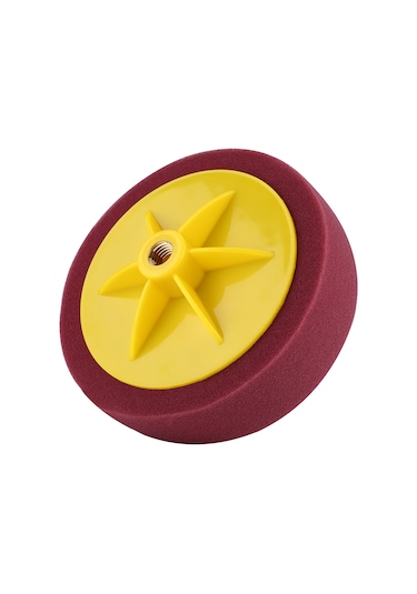 Tenfowee 15cm/6" M14 Vida Delikli Araba Cila-pasta-parlaklık Spreyi, Yıkama Üzerine Yeniden Kullanılabilir 3 Renkli Siyah+sarı+bordo Profesyonel Sponge Disk Seti