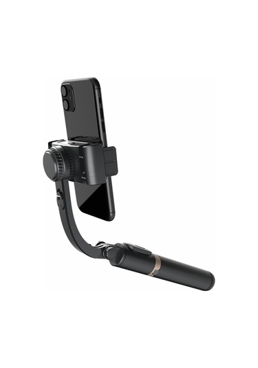 Butu Q08 450mah Sarsıntı Önleyici 360 Derece Gimbal Tripod Bluetooth Selfie Çubuğu Alüminyum Alaşımlı Kutup