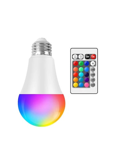 Ayt Ledx Al-ll9rgb 9w Kumandalı Rgb Renkli Led Ampul Aydınlatma E27 800 Lümen