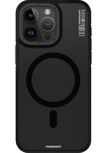 İphone 15 Pro Max Uyumlu Kılıf Magsafe Şarj Özellikli Youngkit Rock Sand Serisi Kapak