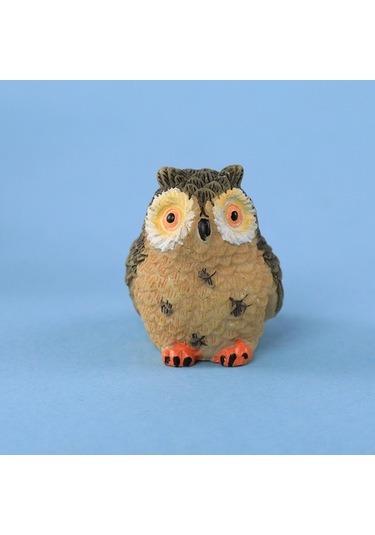 Hangfox Kulaklı Koyu Renkli Ayaklı Baykuş Desenli Reçine Süs Eşyası - Bitki Mikro Manzaralı Ev Dekorasyonu Hediyelik Zakkas 4. Numara