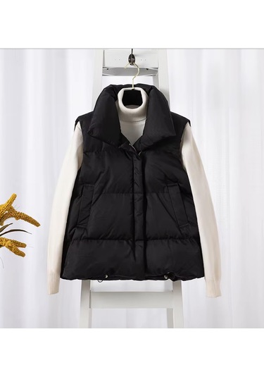 Kore Tarzı Şişme Yelek Siyah