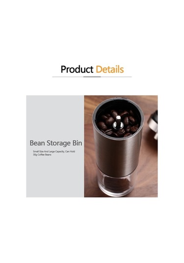 Createtech El İle Çevirmeli Taşınabilir Manuel Kahve Öğütücü Ev Tipi Gümüş Kahve Makinesi Gümüş