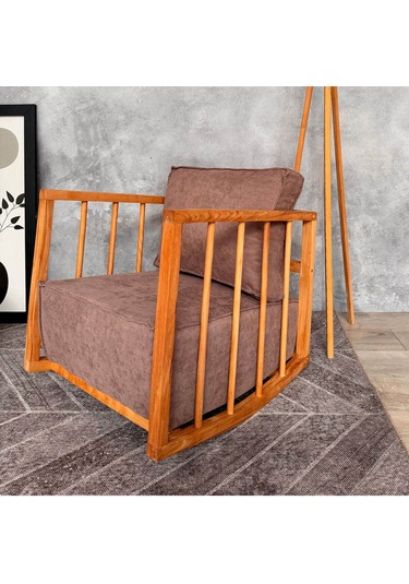 Sallanan Koyu Kahve Koltuk