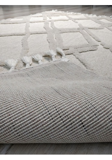 Eko Halı Terazzo Trz03 Beyaz Iskandinav Halı 120X180 Cm