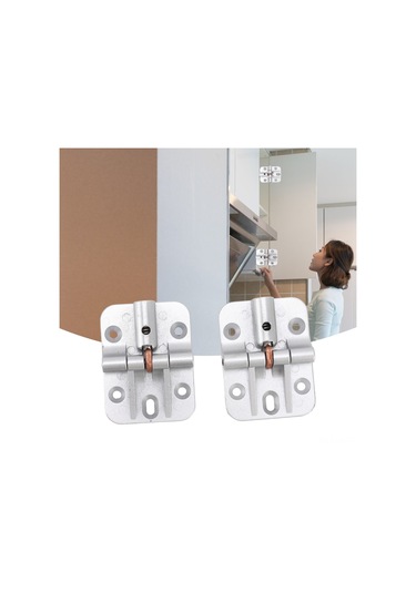 Vkemall 2 Adet Çinko Alyüminyum Kapı Mangaları - 90/180 Derece Konumlandırma, Sessiz Çalışma, 30.000+ Açma-kapama, Dolap/şekaf Uyumlu Diğer