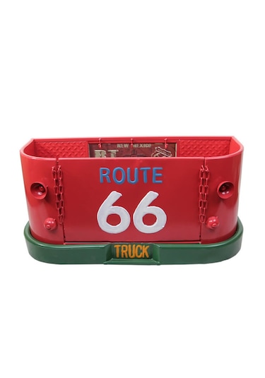 Vintage Eskitme Metal Kamyonet Kasası Raf 70cm