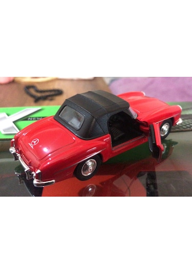 Model Metal Araba 1/36 Çek Bırak 1955 Kırmızı Mercedes Benz 190sl