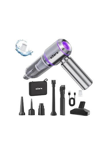 Ezere 16000PA Güçlü Portatif Taşınabilir Vakumlu Kablosuz Üflemeli Mini Araç Süpürgesi