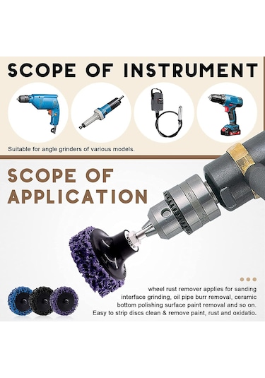 Symbee 2" Hızlı Değişim Roloc Zımpara Disk Seti - 15 Parça Çok Renkli, Pas Ve Boya Çıkarma İçin