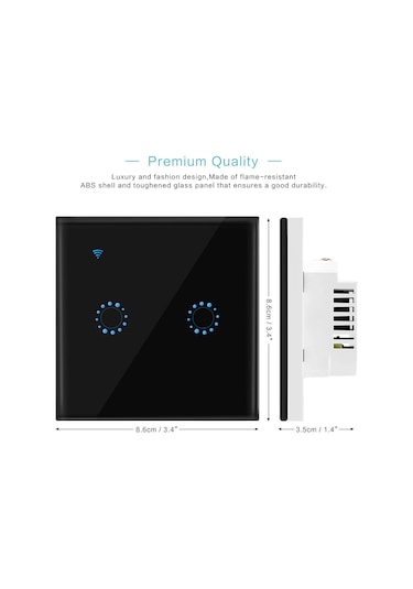 Yunboo Siyah 3lü Akıllı Wi-fi Anahtarı: Zamanlama, Ses Kontrolü, Uzak Erişim Ve Aile Paylaşımı İle Akıllı Ev Kontrolü Wifi Mode