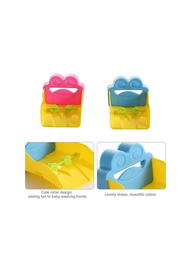 Adet Musluk Genişletici, Çocuk Musluk Genişletici, Lavabo Musluğu İçin 2 Adet Hayvan Musluk Genişletici, Mutfak İçin Çizgi Film Kurbağa El Yıkama Musluğu Genişletici Çok Renkli