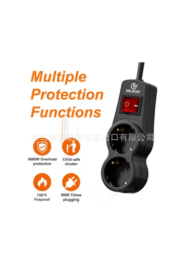 Joyjadehub Vde Alman Tipi Avrupa Tipi Priz, Kablolu 2 Konumlu