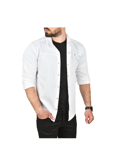 Deepsea Erkek Beyaz Slim Fit Pamuklu Kot Gömlek Kolay Ütülenebilir Çıt Çıtlı Likralı Spor Gömlek 2502504 Beyaz Deepsea Erkek Beyaz Slim Fit Pamuklu Kot Gömlek Kolay Ütülenebilir Çıt Çıtlı Likralı Spor Gömlek 2502504 Beyaz