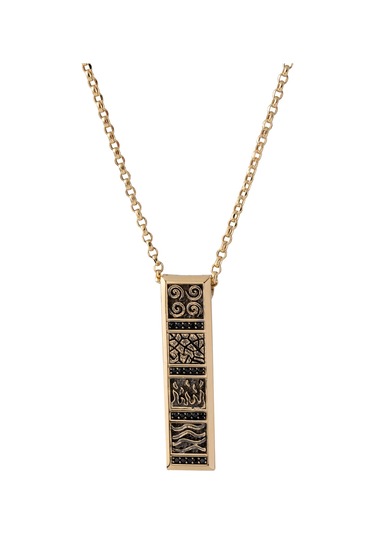 Uşaklıhafız 14 Ayar Altın Dört Element Simgeli Erkek Kolyesi