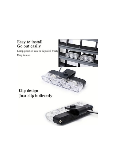 Xuweiwei 3 Led 8 Adet Uzaktan Kumandalı Sarı Beyaz Araba Led Işık Ön Çamaşır Askısı Lambası 12v Utv Atv Kamyonlar İçin Dekoratif Aydınlatma