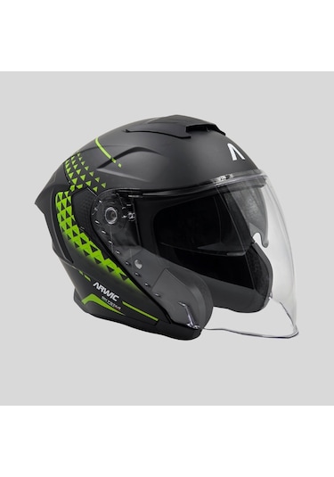 Arwic AR836 Skystar Yarım Ece-R 22.06 Motosiklet Kaskı Yeşil