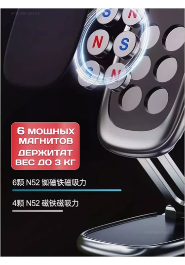 Technoroom Araba İçin Manyetik Telefon Tutucu 225096417 Siyah