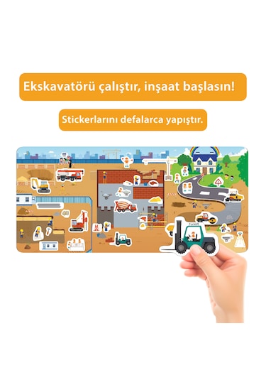 Tükenmeyen Jöle Sticker Kitabı İnşaat - Uçan Kitap