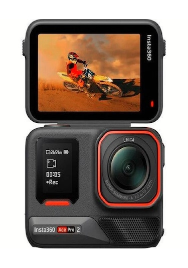 Insta360 Ace Pro 2 Aksiyon Kamerası Çift Bataryalı Paket Siyah