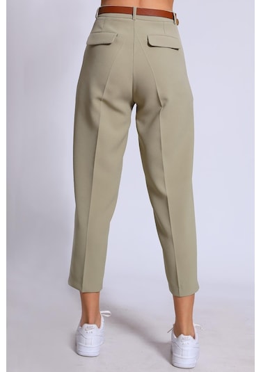 Kemerli Pantolon-haki Haki