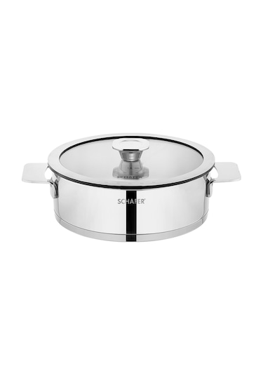 Schafer Steel Pro Çelik Tencere Seti 8 Parça-ınox Inox