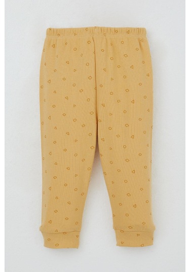 Breeze Erkek Bebek Pijama Takımı Omuzdan Patlı Mini Geometrik Şekiller 4 Ay-1 Yaş, Hardal Sarı Hardal Sarı