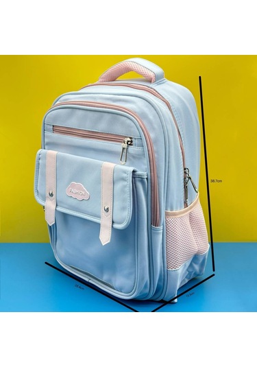 İlkokul Ve Ortaokul Öğrencileri İçin Basit Okul Çantası - Açık Pe Açık Pembe