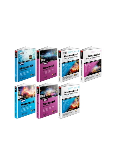 Aydın Tyt Ayt Matematik + Geometri Soru + Ders İşleyiş Seti 7 Kit