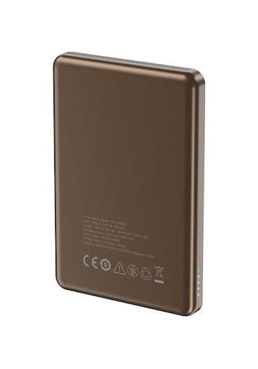 Lapas Lp-pw003 Ultra İnce Hızlı Şarj Özellikli Wireless Powerbank 5000mah 15w Gold