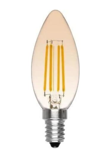 E14 Ince Duy Buji Mum Amber Renk 4 Watt Rustik Led Ampul Edison F