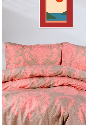 Aytunç Firuze %100 Pamuklu Tek Kişilik Nevresim Takımı 160x22... Pudra