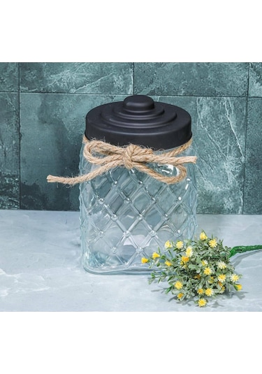 Cooker Cam Kavanoz Nostalji Siyah 20 Cm Ckr2733