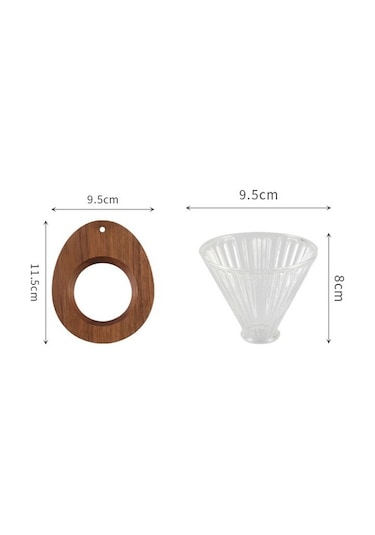 Metabagua Ceviz Kahve Filtreli Bardak Tutucu Ahşap Tutuculu Kahve Filtreli Bardak Vshsn6 Kırmızı