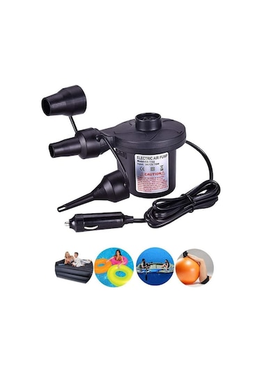 12v Araç Çakmağından Çalışan 3 Başlık Çift Fonk. Elektrikli Pompa Çok Renkli