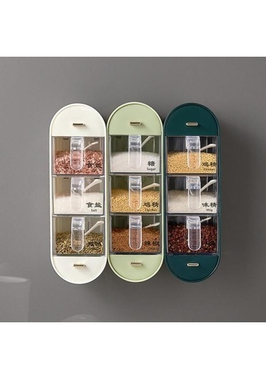 Beyaz Pratik Baharat Kutusu Temiz Neme Dayanıklı Toz Geçirmez Beyaz